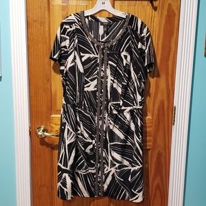 Alfani Black & White Printed Dress